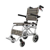 wheelchair Ultra-Lightweight Travel Chair with Flip Up Arms，Aluminum Transport Foldable Wheel Chair for Transporting and Storage Suitable for The Elderly and Disabled