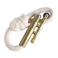1 Piece Windproof Rope Lighter Portable Survival Shepherds Lighter Outdoor Camping Source Vintage Tinder Lighters (Gold)