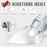 Inner Heightening Invisible Insole, icoXXch Soft Elasticity Shock Absorption and Decompression Heel Cushion for Men, 1-3CM (L/3CM)