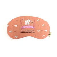 Linen Spring Story Sleeping Mask Sleep Shade Cooling Mask with Ice Pack 1pc (Orange Squarrel)