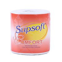 Dartphew Soft Toilet Paper Natural Wood Pulp Paper Towels Roll, Household Three-Layer Paper Towels- Soft Skin-Friendly Paper - Strong and Highly Absorbent Hand Towels (10 Roll,Red)