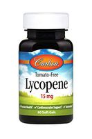 Carlson - Lycopene, 15 mg, Tomato-Free, Prostate Health & Cardiovascular Support, Optimal Wellness, 60 Softgels