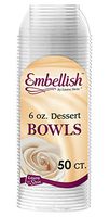 Embellish Clear Disposable Heavy Duty Plastic 6 Oz Dessert Bowls 50 Count, Ideal For Wedding, Catering, Parties, Buffets, Events, Or Everyday Use, 1 Pack