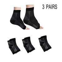 MIZERO Women Ankle Heels Support Men Compression Foot Angel Sleeve Heel Arch Support Pain Relief Relieve Swelling Varicosity Anti-Fatigue Socks,A,X/XL