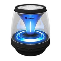 UIUIUS Bluetooth Speakers, Portable Bluetooth Speaker with Lights, FM Radio, Compatible with iPhone, iPad, Samsung and More, Black