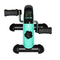 Wuzhengzhijia Mini Medical Exercise Bike, Stepper-LCD Calorie Counter Adjustable Resistance Non-Slip Mat-Suitable for Arm Leg Exercises Under The Table