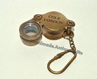 Maritime Solid Brass Magnify Key Chain Brass Keyring