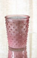 Simpatico Hobnail Candle, Coral