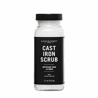 Caron & Doucet - Cast Iron Cleaning & Restoring Scrub | 100% Natural | Best for Removing Rust Without Scratching & Care Before Cleaning, Washing & Seasoning | For Skillets, Pans & Cast Iron Cookware.