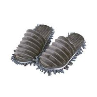 Lyfree Microfiber Chenille Mop Slippers Super Absorbent Water Detachable Washable Dusting Slippers for Women and Men, Grey