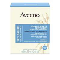 Aveeno Soothing Bath Treatment with 100% Natural Colloidal Oatmeal for Treatment & Relief of Dry, Itchy, Irritated Skin Due to Poison Ivy, Eczema, Sunburn, Rash, Insect Bites & Hives, 8 ct (Pack of 2)