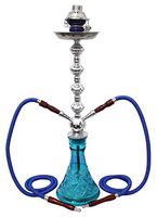 Hookah 28" Blue 2 hose shisha nargila bar narguile nargile glass water pipe shop