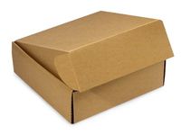Decorative Shipping Boxes - Kraft Gourmet Shipping Boxes 6x6x2" Auto Lock Boxes - (6 Per Pack) - WRAPS - 50KR