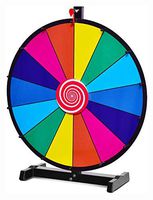 Party Game, 24" Editable 14 Slot Fortune Spinning Game Tabletop