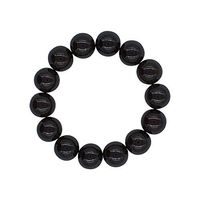 eleeColorful Power Health Tourmaline DarkCoffee Bigger Beads Stretch Bracelet Wristband (DarkCoffee)