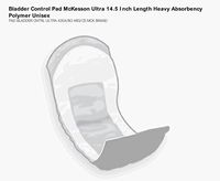MCK Brand 44213100 Bladder Control Pad Mckesson 14.5 Inch Ultra Absorbency Ultra Absorbent Polymer Unisex Padhv Box Of 168