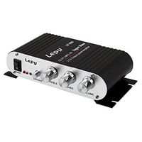 Lepy 808 Mini Power HiFi Stereo Car Motor Bike Amplifier with Subwoofer Adjustment Color Black