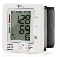 Amzdeal Blood Pressure Monitor Wrist Blood Pressure Cuff with Heart Rate, 2 Users Mode, FDA Approved, Home Use (2nd Generation)