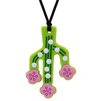 Chew Necklace for Boys and Girls - Silicone Cactus Chewable Pendant for Teething, Autism, Biting, ADHD, SPD, Sensory Oral Motor Aids for Kids, Chewy Toy Jewelry for Adults