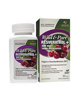 Genceutic Naturals Wild & Pure Resveratrol Vegetarian Capsules, 60-Count
