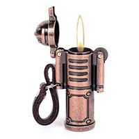 Mini Portable Pocket Metal Oil Petrol Flint Wheel Cigarette Lighter (Red Copper)