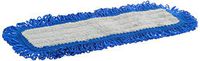 Impact LFFD18 Fringe Hook-and-Loop Dust Mop Microfiber Pad, Velcro Back, 18" Length, Gray/Blue (8 Bags of 12)