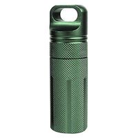jiayit Multi-purpose Case Bottle Large Aluminum Pill Box Holder Container Keyring Outdoor (Green)