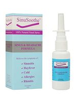 SinuSoothe 100% Natural Nasal Spray (Pack of Three) - Effective,Safe, Natural Alternative for sinusitis,hayfever,rhinitis,nasal spray addiction,migraines,snoring,labyrinthitis,blocked eustachian tubes