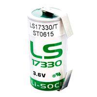 SAFT LS17330 W Tabs 3.6V 2/3A Lithium Battery For Smart Munitions, Unattended Sensors, RFID Tracking, Intrusion Sensors, Asset Tracking, Theft Prevention, Locator Beacons