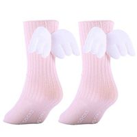 Meiyuan Baby Girls Angel Wings Socks Ruffles Soft High Knee Leg Warmer