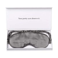 YANSER Luxury Silk Sleep Mask 100% Mulberry Silk Eye Mask/Anti-Aging/Skin Care/Multi Colors/Ultra Soft, Light & Comfy/Travel Bag/Gift Package/Blindfold/Gray