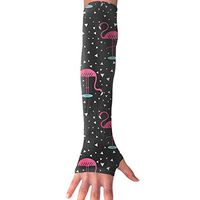 QG ZZX Flamingo Pattern Unisex Compression Arm Sleeves UV Protection Performance Arm Sleeve - for Outdoor Sports Baseball,Basketball,Football (1 Pair)