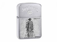 Zippo Brushed Chrome Silver 1941 Statue of Jack Daniel 28736