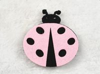 20pcs Big Upset Blanket Beetle Appliques 70mm 4 Color - U Pick (Pink)