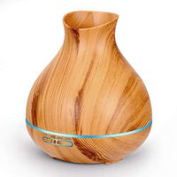 DLIUZ Aromatherapy Essential Oil Diffuser for Large Room 550ml Wood Grain Ultrasonic Cool Mist Humidifier with 7 Color LED Lights Waterless Auto Shut-Off