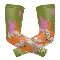 LEVEIS Fox Arm Sleeves UV Protection for Men Women Sunblock Protective Gloves Running Golf Cycling Driving Long Arm Cover 1 Pair