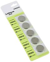 WGV CR2032 3-volt Lithium Coin Battery Strip, 5 Battery Pack