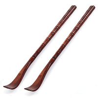 2 PCS Wooden Back Scratcher, 19 INCH Extra Long Handle Self-Massage Backscratcher Back  Body Massager Bamboo Body Scratcher Scratching Tool for Men Women by Giveme5 (Square Handle)