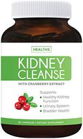 Kidney Cleanse (Non-GMO & Vegetarian) Supports Bladder Control & Urinary Tract - Powerful VitaCran Cranberry Extract - Natural Herbs Supplement - Kidney Health, Flush & Detox - 60 Capsules (No Pills)