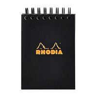 Rhodia Wirebound Pad 4x6 Black, Pack of 5