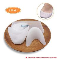 Revival.Dr 2 Pair Pointe Ballet Dance Shoe Toe Pads, Soft & Comfortable Toe Protectors Toe Socks Sleeve Can Protect The Forefoot and Release The Pressure of Forefoot (White)