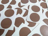 Minilabel 42mm Serrated Edge , Certificate Wafer Company Seal Labels , Stickers For Embossing , Awards & Rewards Bronze