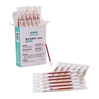 JIDSFIE 30pcs Iodine Cotton Swab Medical Scrub Swabs Stick Clean Wounds Care for Outdoor Travel Must Supplies