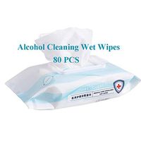 Alcohol Detergent Wipes (80 Wipes/Pack),Large Wet Wipes,75% Soft Alcohol Wipes for All-Purpose Cleaning (80PCS/Pack)