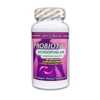 Earth's Creation Probiotic Lactobacillus Acidophilus Digestive Health, 100 Softgels