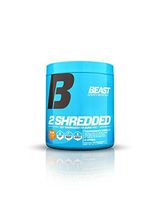 Beast Sports Nutrition 2 Shredded: Thermogenic Powder, Metabolism Booster, and Appetite Suppressant | Best Fat Burner Drink for Weight Loss and Reduced Water Retention, Orange Mango, 45 Servings