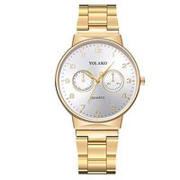 Men's Watches,Fxbar Charm Men Business Wristwatch Arabic Numerals Analog Wrist Watch Dress Watch(Gold)