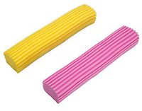 PANDA SUPERSTORE Set of 2 Fold Collodion Mop Replacement Heads, Yellow & Pink