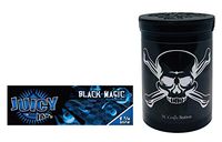 Herb Airtight Container Fresh Kettle with Juicy Jay's Black Magic 1.25 Flavored Hemp Rolling Papers 1 Count DC Crafts Nation- Jolly Roger