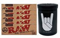 Herb Airtight Container Fresh Kettle with Raw Natural Rolling Papers 5 Count DC Crafts Nation- Metal